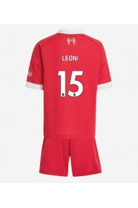Liverpool Giovanni Leoni #15 Jalkapallovaatteet Lasten Kotipeliasu 2025-26 Lyhythihainen (+ Lyhyet housut)